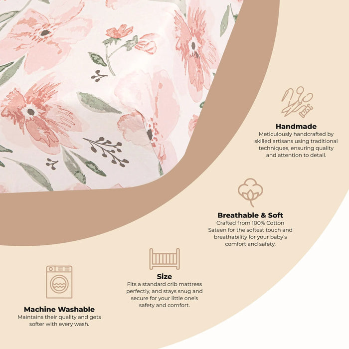 Crane Baby Parker Floral Crib Sheet