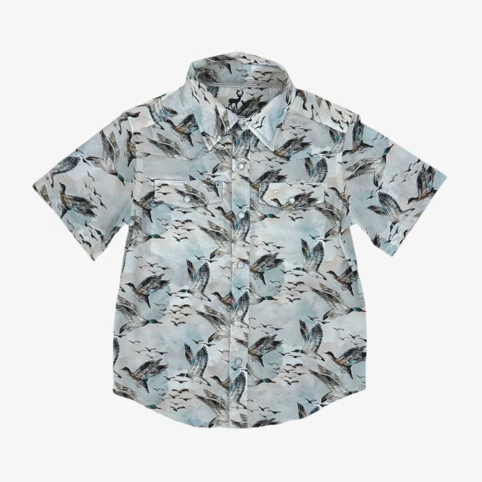 Velvet Fawn Performance Pearl Snap Mallard Sky Shirt