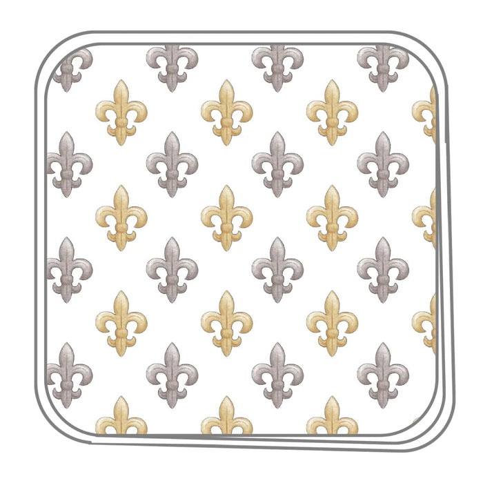 Nola Tawk Black and Gold Fleur De Lis Cotton Swaddle Blanket