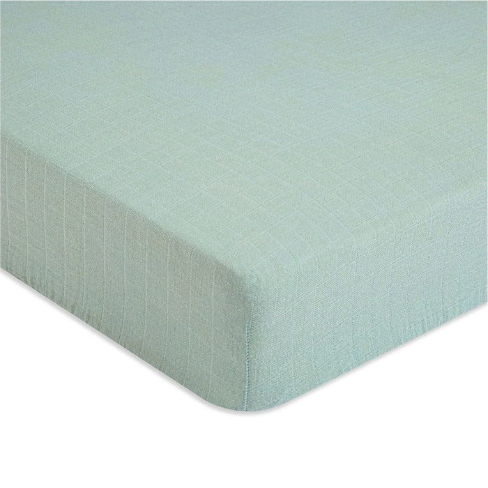 Crane Baby Evergreen Muslin Fitted Crib Sheet