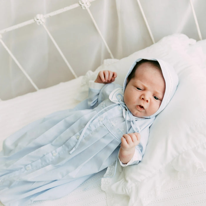 Blue Train Gown - Preemie