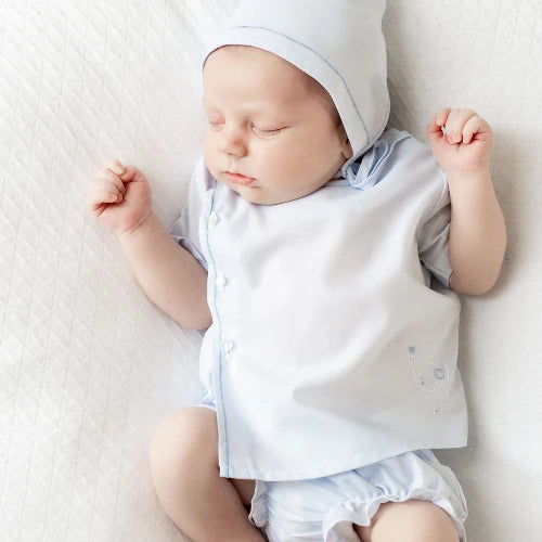 Feltman Blue/White Baby Elephant Diaper Set