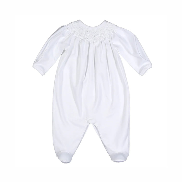 Baby Loren White Smocked Bishop Footie
