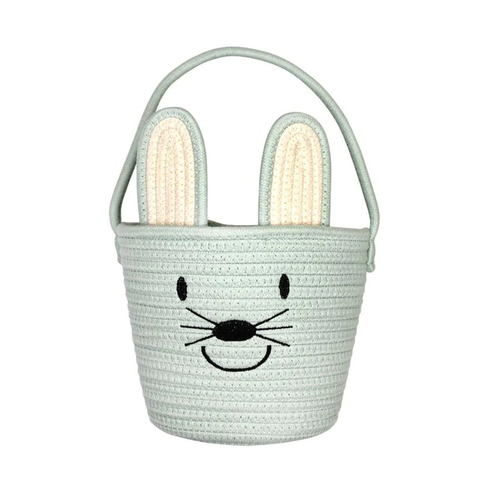 Mint Green Bunny Rope Basket