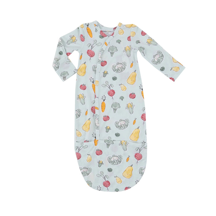 Angel Dear Watercolor Baby Veggies Bundle Gown 0-3M