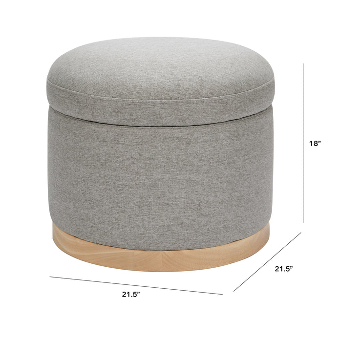 Babyletto Naka Storage Ottoman in Eco-Performance Fabric | Water Repellent & Stain Resistant