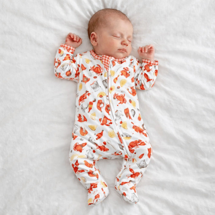 Magnolia Baby Crawfish Season Footie