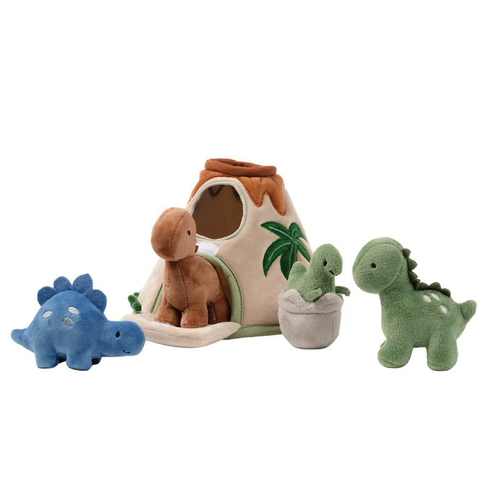 Lambs & Ivy Dino Might Volcano Plush Set