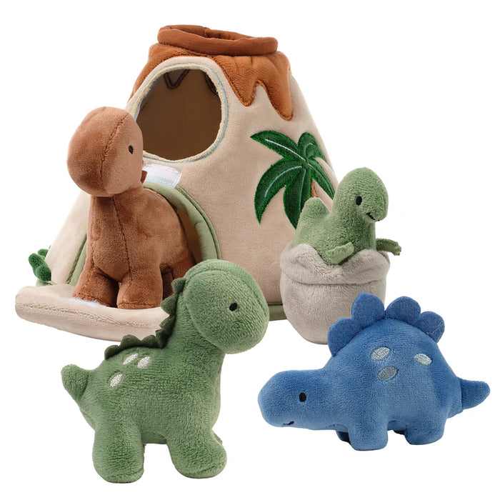 Lambs & Ivy Dino Might Volcano Plush Set