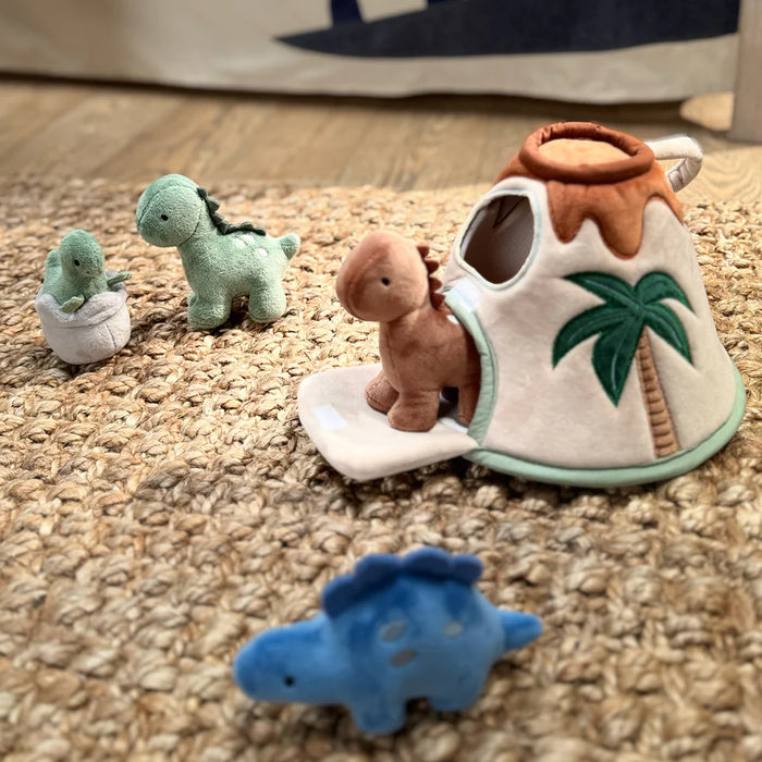 Lambs & Ivy Dino Might Volcano Plush Set