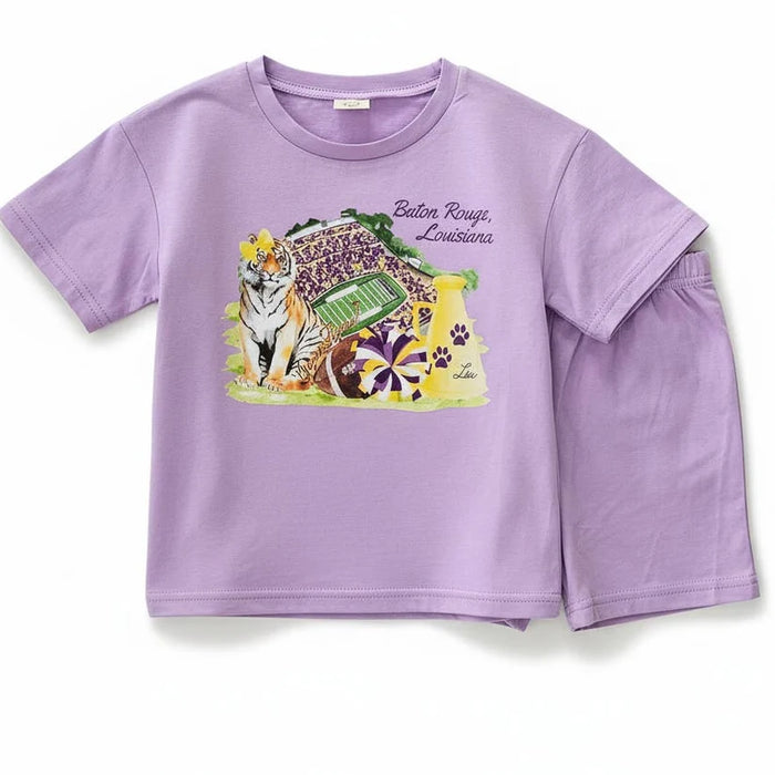 NTRL CO Geaux Tigers Short Set