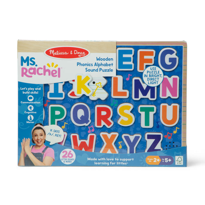 Ms. Rachel Wooden Alphabet Phonics Puzzle