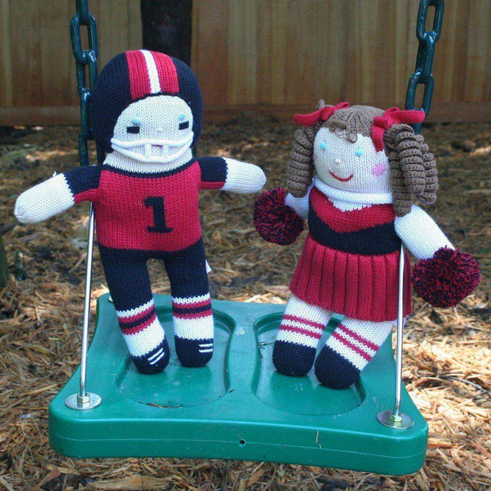 Zubel's 12" Red/Black Football Doll
