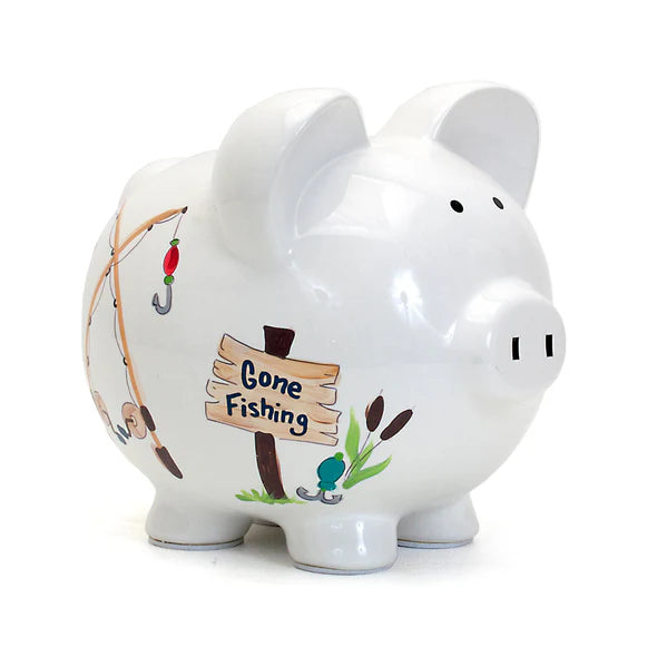 Child to Cherish Gone Fishing Piggybank