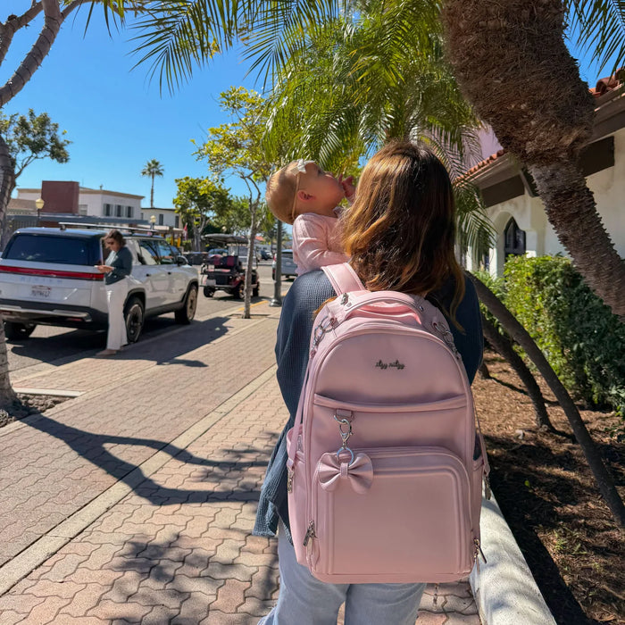 Itzy Ritzy Ribbons & Roses Boss Plus Backpack Diaper Bag