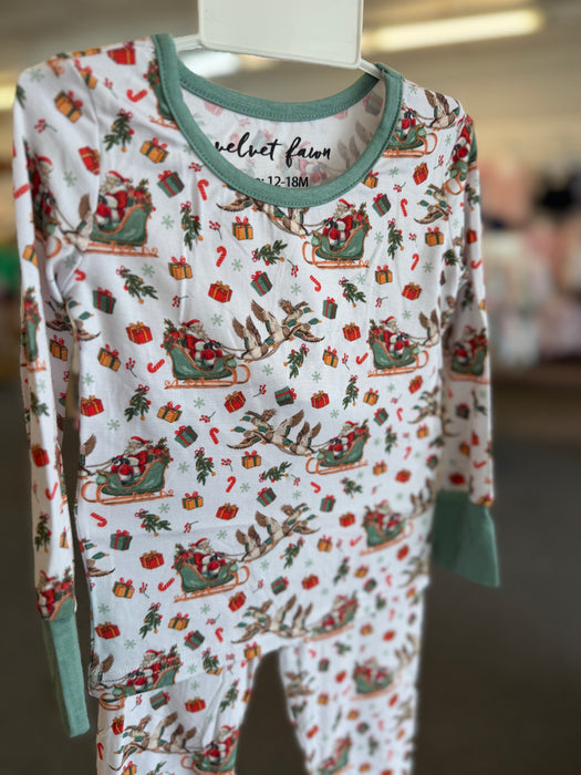 Velvet Fawn Bamboo 2Pc Mallards & Mistletoe PJ