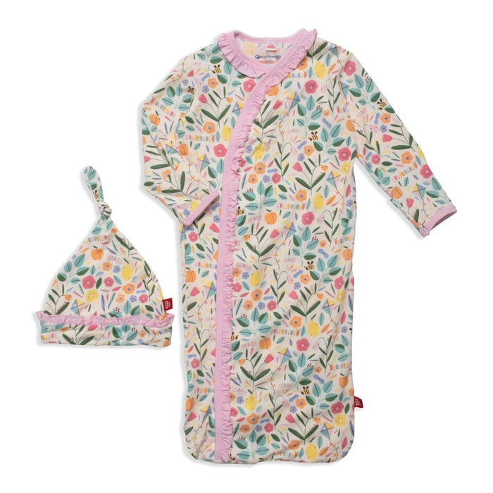 Magnetic Me Life's Peachy Gown & Hat Set NB-3M