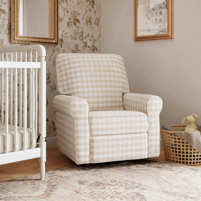 Monroe Power Recliner - Tan Gingham