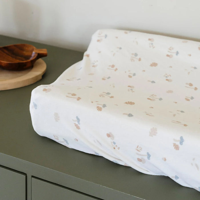Saranoni Mushroom Minky Stretch Luxe Changing Pad Cover