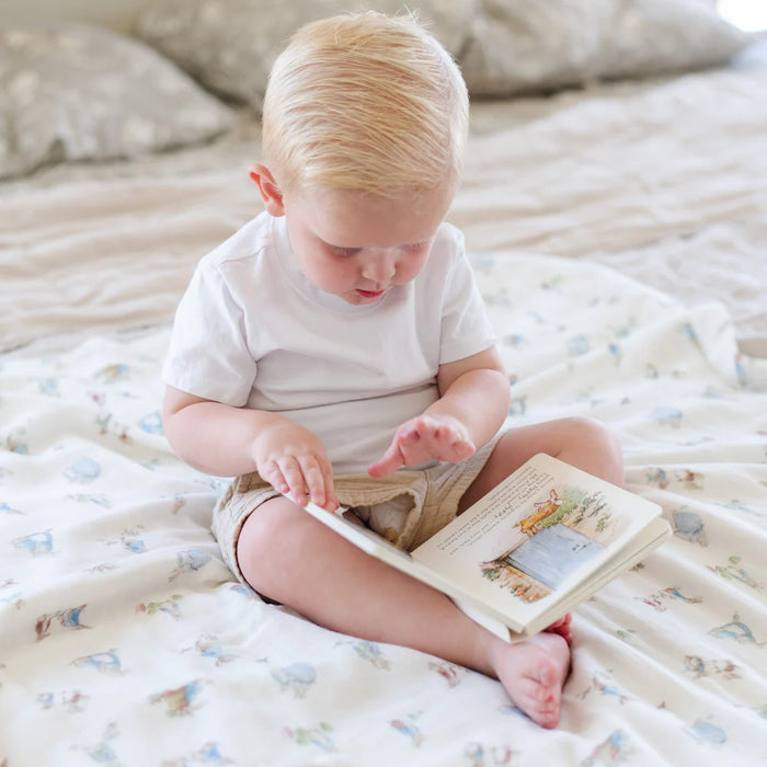 Saranoni Peter Boy Rabbit Bamboo Rayon Muslin/Lush Blanket