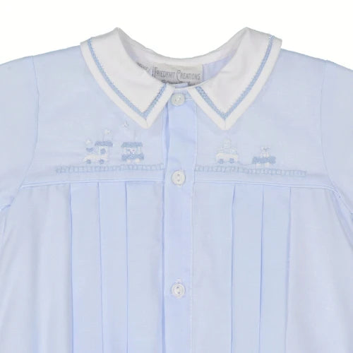 Blue Train Gown - Preemie