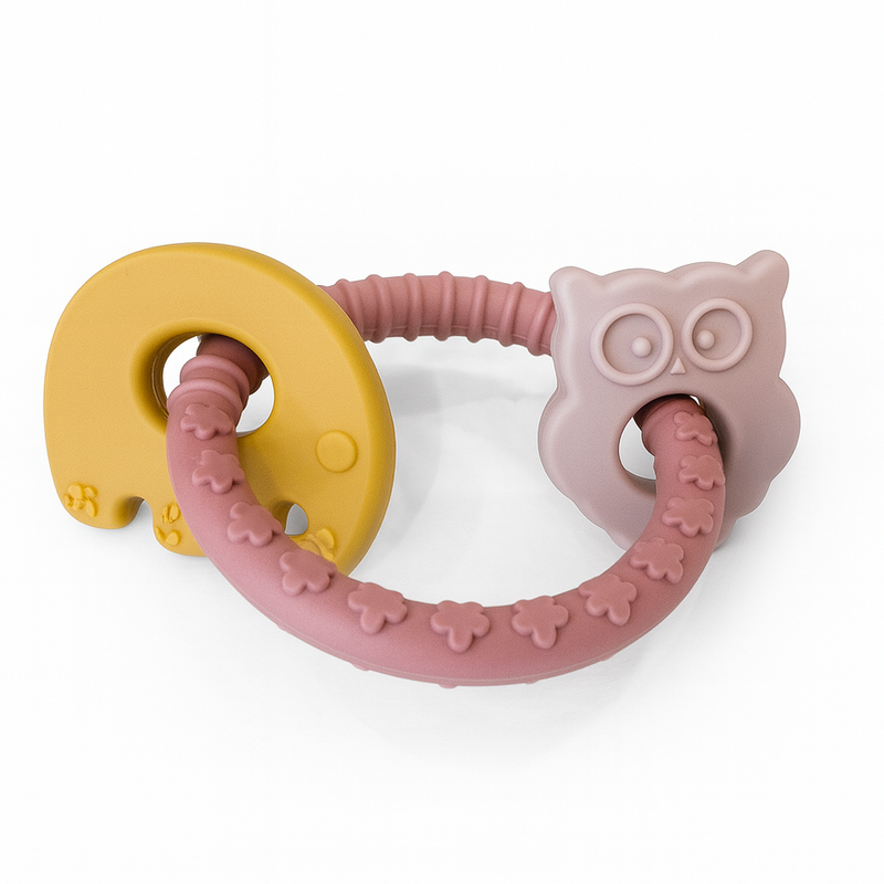Sugar & Maple Elephant Ring Teether