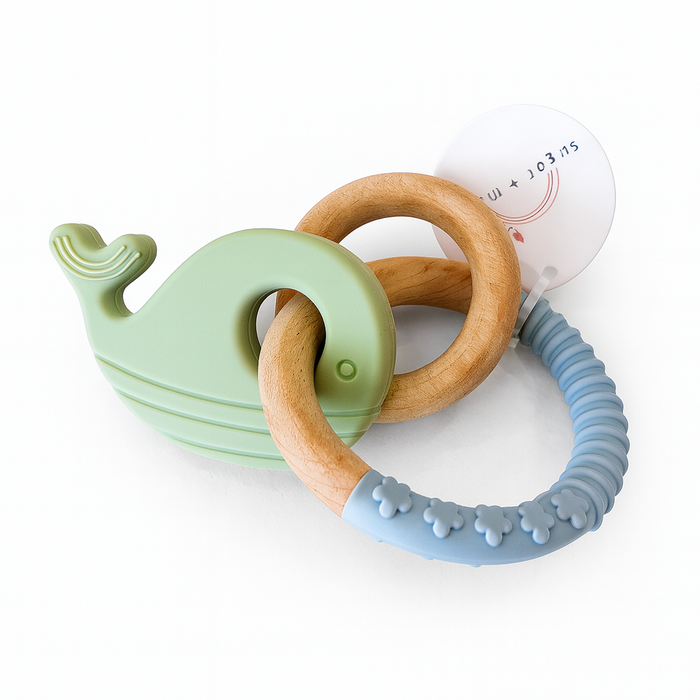 Sugar & Maple Whale Ring Teether