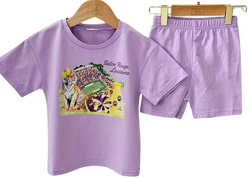 NTRL CO Geaux Tigers Short Set