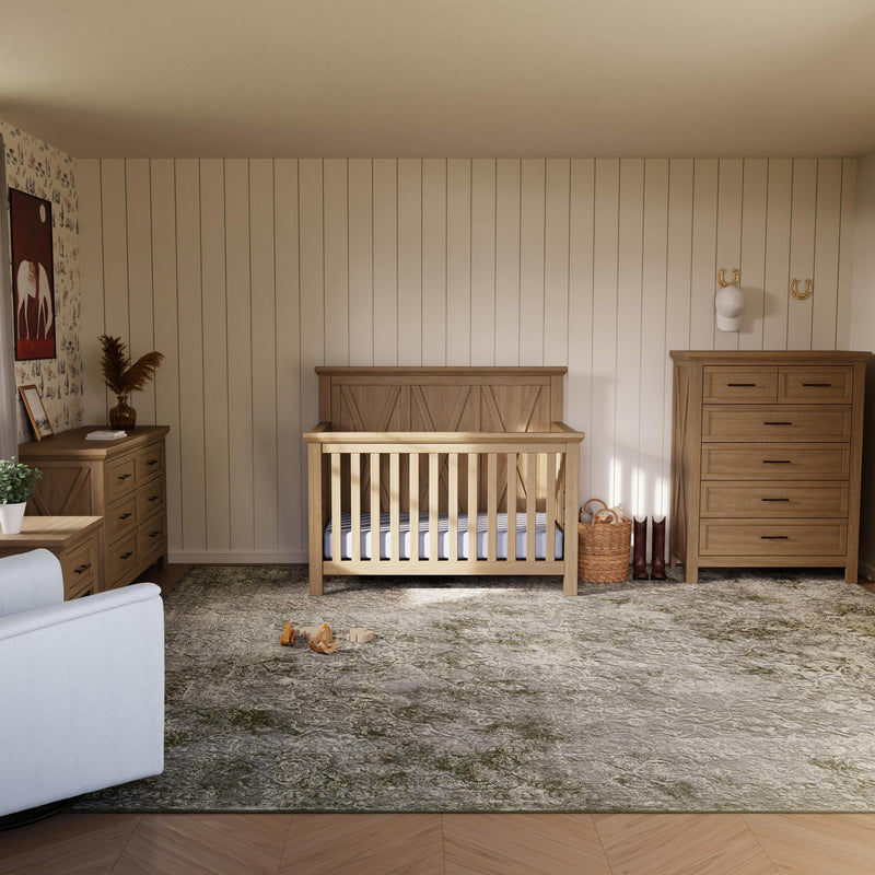 Monogram by Namesake Emory Farmhouse 4-in-1 Convertible Crib