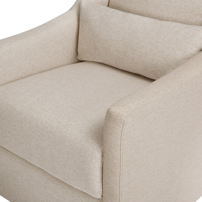 Babyletto Toco Swivel Glider and Ottoman in Eco-Performance Fabric | Water Repellent & Stain Resistant