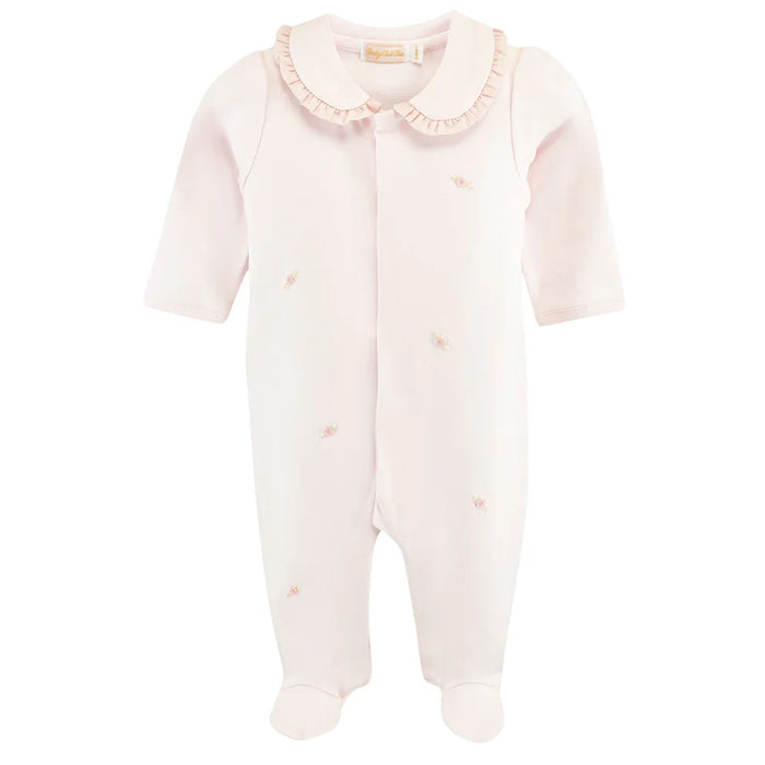 Baby Club Chic Sweet Roses Collared Footie w/Embroidery