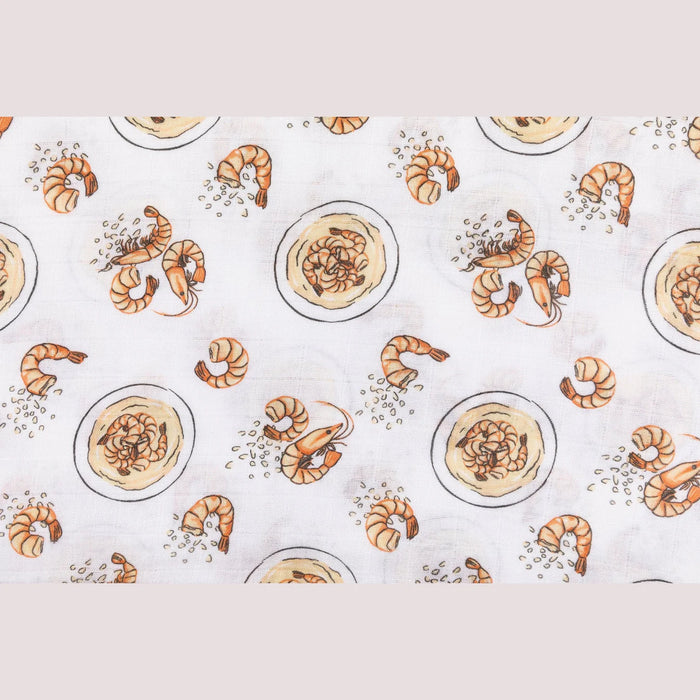Little Hometown Shrimp & Grits Swaddle Blanket