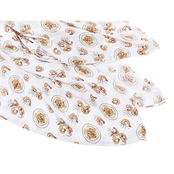 Little Hometown Shrimp & Grits Swaddle Blanket