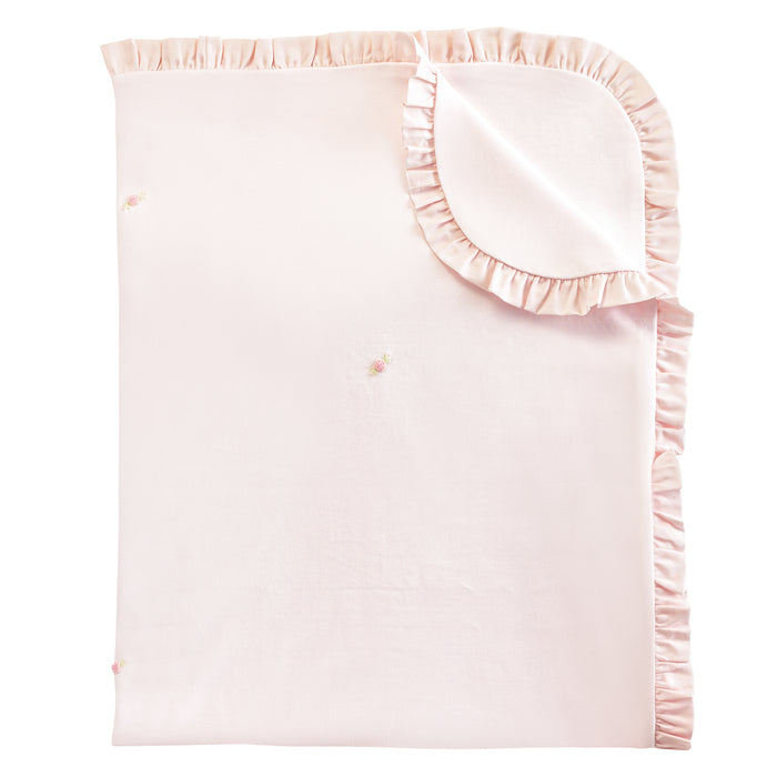 Baby Club Chic Sweet Roses Ruffled Receiving Blanket