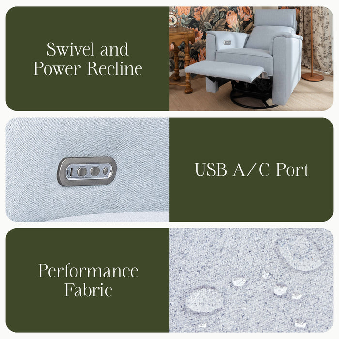 Namesake Willa Plus Power Glider Recliner + Power Headrest