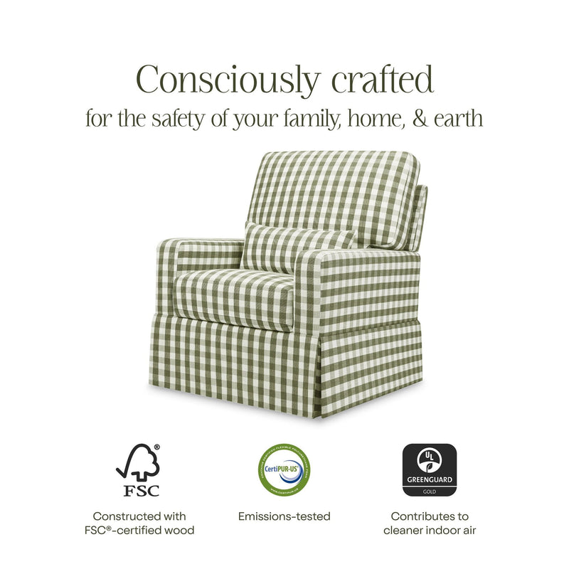 Namesake Crawford Pillowback Comfort Swivel Glider