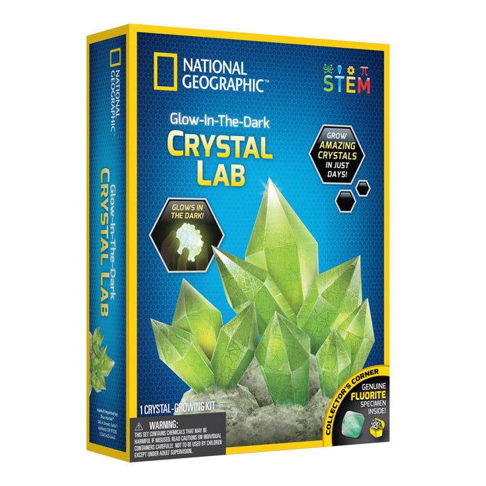 Discover with Dr. Cool National Geographic Glow-In-The-Dark Crystal Growing Lab