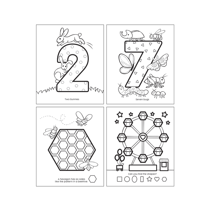 Ooly 123: Shapes + Numbers Toddler Coloring Book