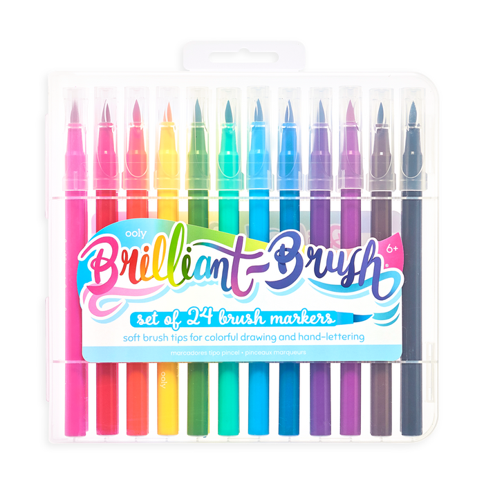 Ooly Brilliant Brush Markers 24 Count