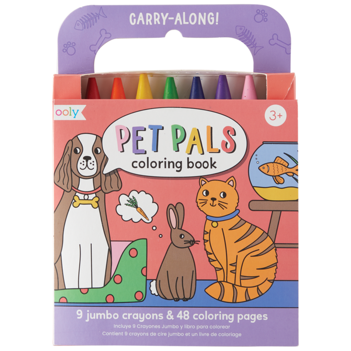 Ooly Carry Along Coloring Book Set - Pet Pals