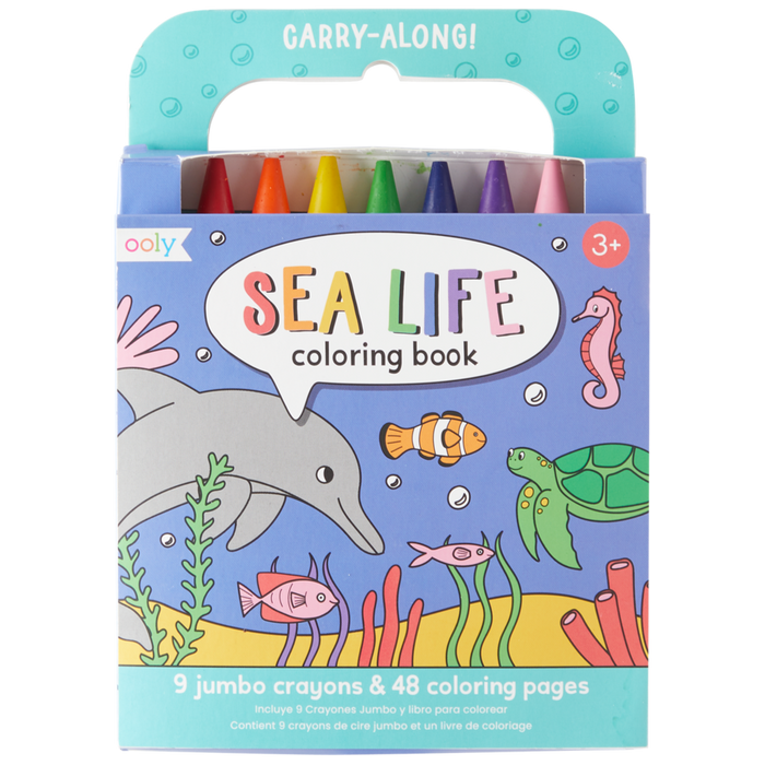 Ooly Carry Along Coloring Book Set - Sea Life