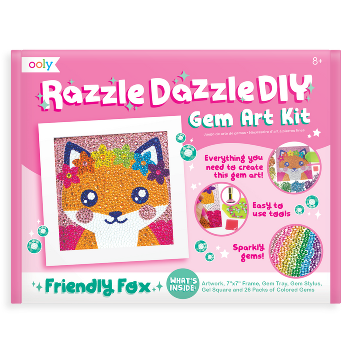 Ooly Razzle Dazzle DIY Gem Art Kit - Friendly Fox
