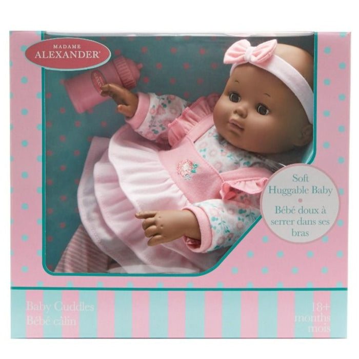 Madame Alexander Baby Cuddles Pink Floral -Dark Skin Tone Doll