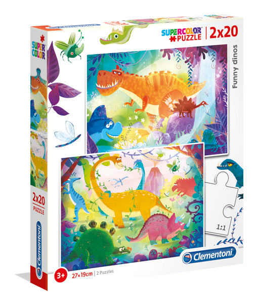 Creative Toy Co 2-pack Dinosaurs Supercolor Puzzles