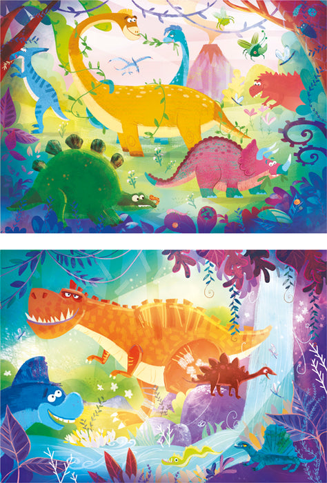 Creative Toy Co 2-pack Dinosaurs Supercolor Puzzles