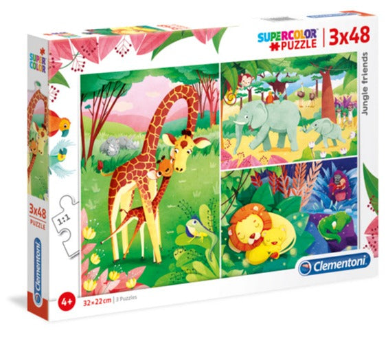Creative Toy Co 3-pack Jungle Friends Supercolor Puzzles