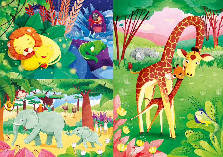 Creative Toy Co 3-pack Jungle Friends Supercolor Puzzles