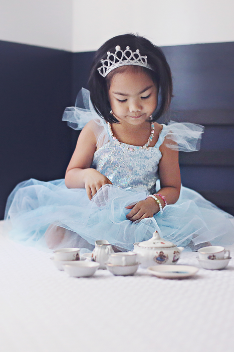 Creative Education Sequins Princess Dress | Blue (Size 5-6)