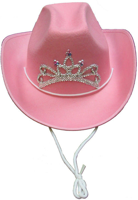 Parris Toys Pink Felt Cowboy Hat with Crown
