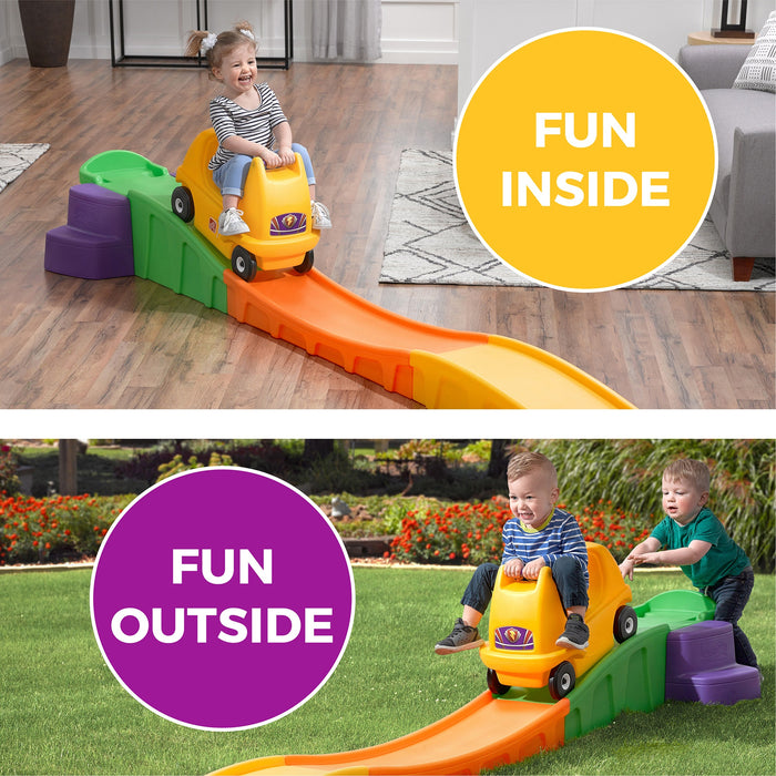 Step2 Roller Coaster Up & Down Anniversary Edition | Montagnes Russes Toboggan Pour Enfant Jouet Avec Porteur Auto Voiture 3 Metres 87021004 Step2 Roller Coaster Up & Down Anniversary Edition | Montagnes Russes Toboggan Pour Enfant Jouet Avec Porteur Auto Voiture 3 Metres 87021004